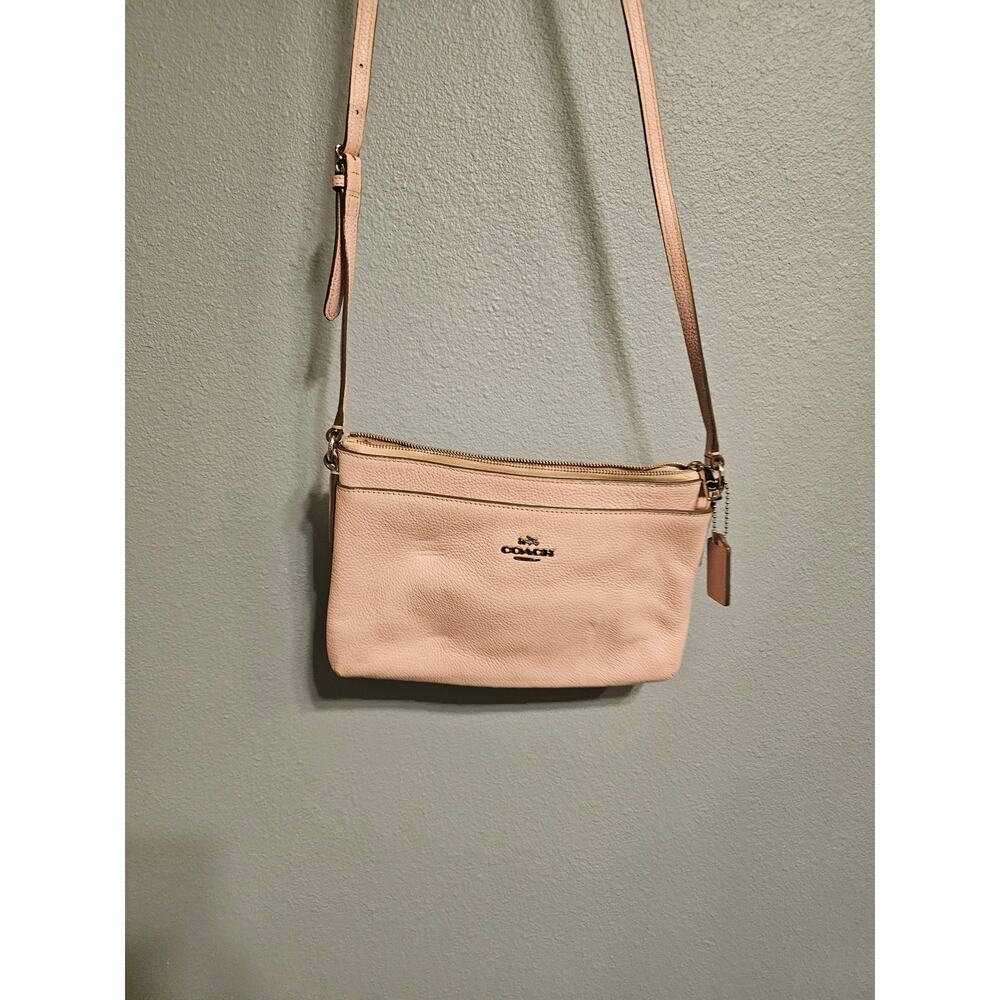 Coach pink crossbody pebbled leather - Picture 2 of 6